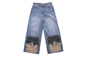 BRONCO STONE WASH DENIM JEANS