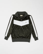Cargar imagen en el visor de la galería, Military Green Velvet Track Jacket
