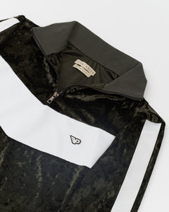 Military Green Velvet Track Jacket