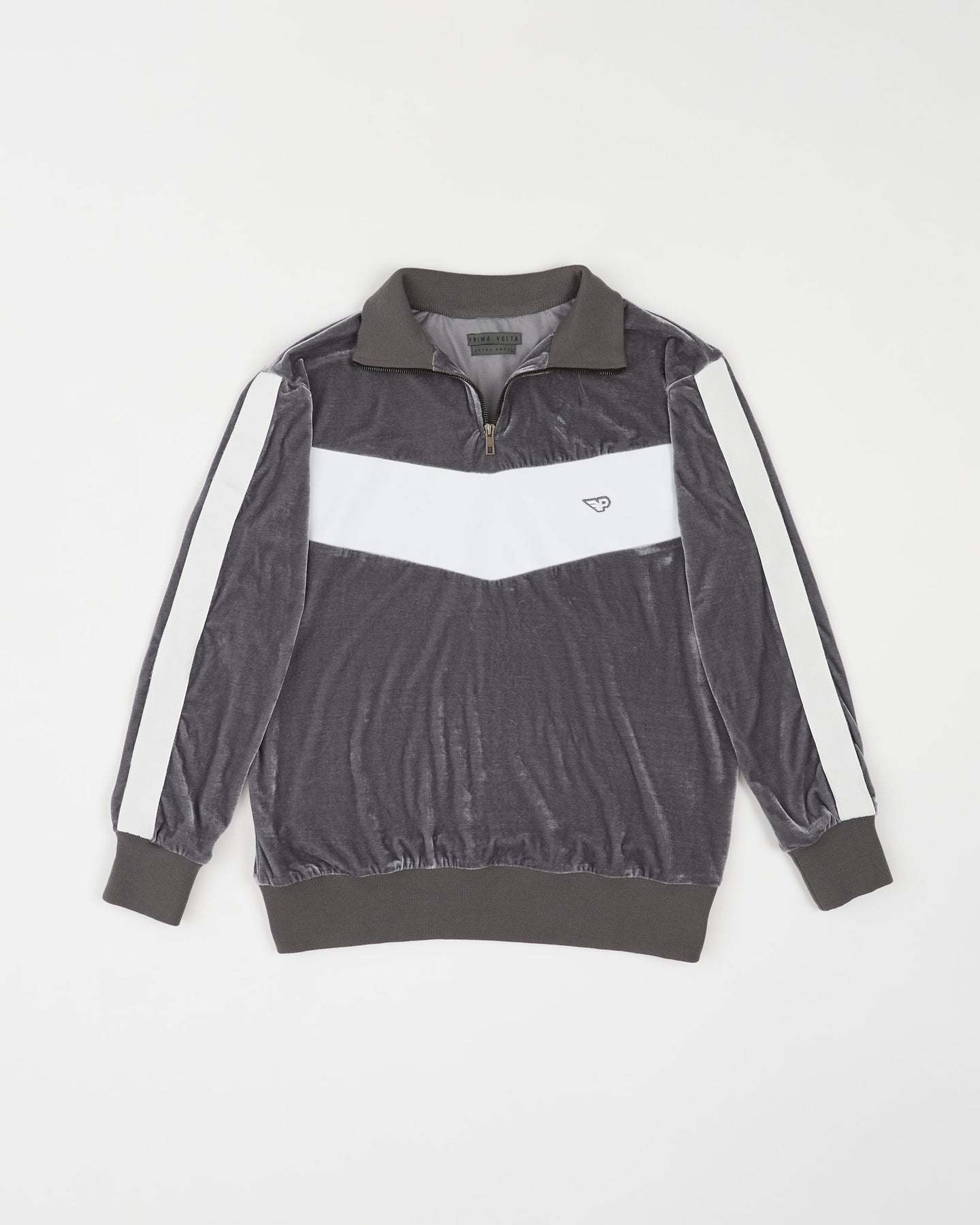Grey Velvet Track Jacket