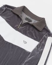 Cargar imagen en el visor de la galería, Grey Velvet Track Jacket
