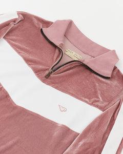 Pink Velvet Track Jacket