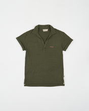 Cargar imagen en el visor de la galería, Military Green Knitted Wide Neck Polo
