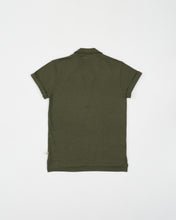 Cargar imagen en el visor de la galería, Military Green Knitted Wide Neck Polo
