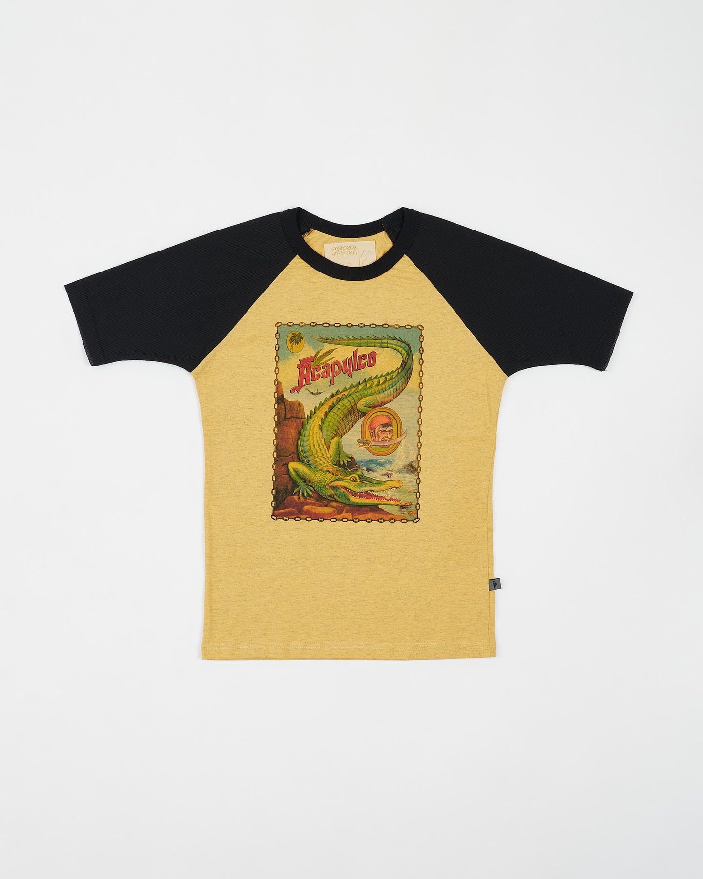 Aventura Black & Yellow Raglan Tee bye Emiliano Cocca