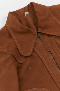 Retro Camel Suede Short Jacket