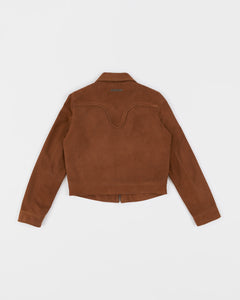 Retro Camel Suede Short Jacket