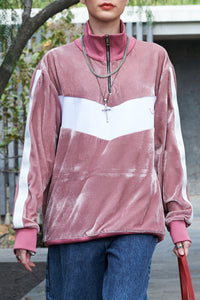 Pink Velvet Track Jacket